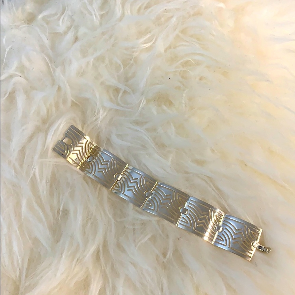 New Ferragamo sterling silver link bracelet